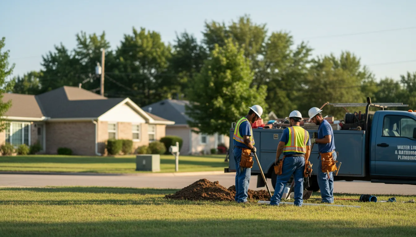Residential water line and bathroom plumbing service in Shelbyville, TX